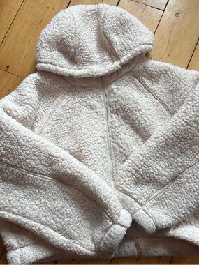 wild fable Cream Sherpa Hooded Puffer Jacket